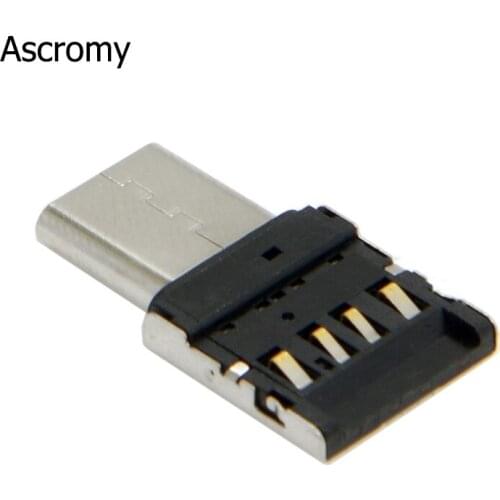 Ascromy 10PCS Type-C USB-C to USB 2.0 OTG Adapter for Xiaomi Mi A1 Samsung Galaxy S8 Plus Oneplus 5 Macbook Pro Type C Converter