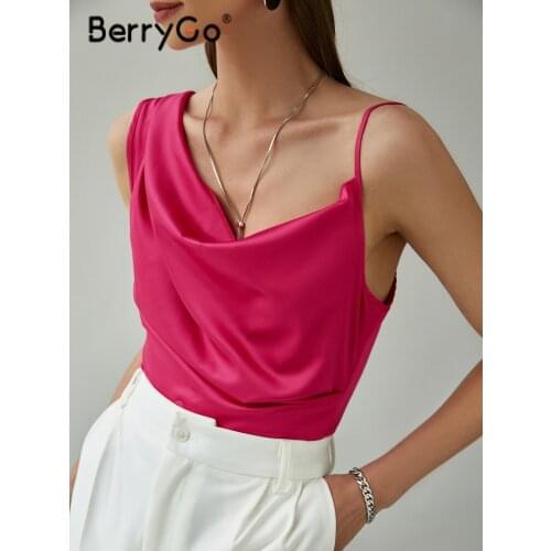 BerryGo Womens Silk Tops China