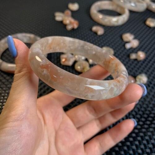 Pure natural cherry agate bracelet brand A floating flower bangle jade jewelry for women bangles