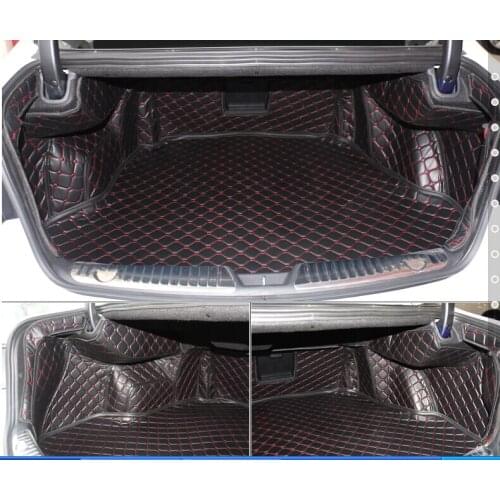 Good! Special trunk mats+back mats+two sides mats for KIA K7 2014 waterproof leather carpets for kia k7 2013-2011,Free shipping