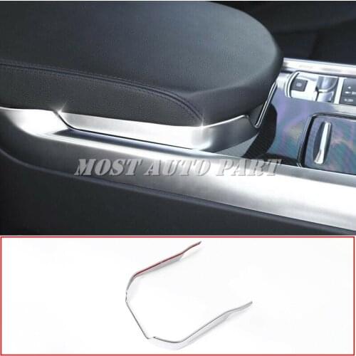 ABS Plastic Chrome Interior Armrest Box Trim Cover For Land Rover Range Rover Sport 2014-2017 1pcs Car Decoration Car Trim