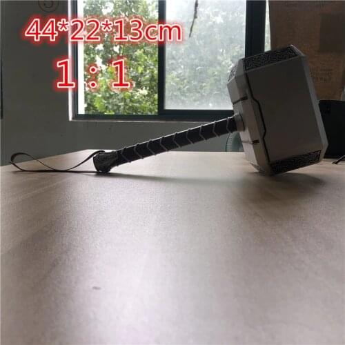 1:1 Thunder Hammer 's Hammer Cosplay 44cm Guns Figure Model Kids Gift Movie Role Playing Safety PU Toy Material
