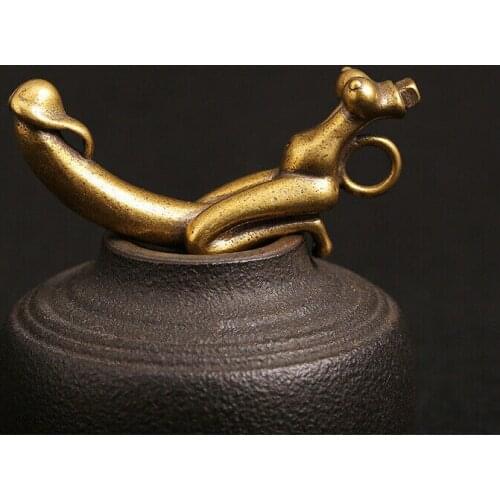 Exquisite pure brass penis personality keychain pendant