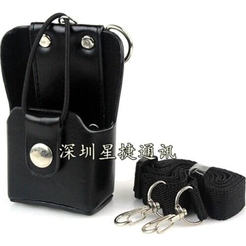 Leather case holder for motorola gp328plus, gp338plug ,gp344,gp388 etc walkie talkie