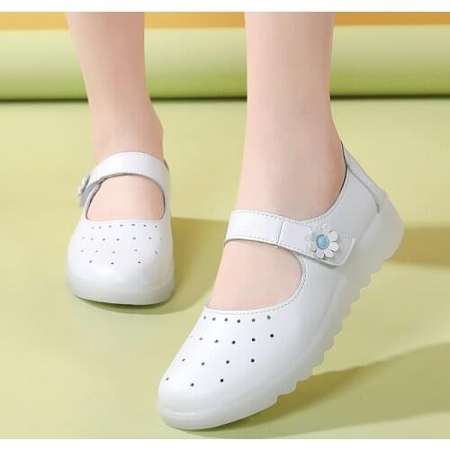 Women Shoes Genuine Leather Casual Flats Sneakers Spring Autumn Ballet Patchwork Designed Walking Running Mary Jane 34-41 Size