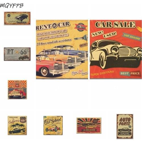 Small Postcard Kraft Paper Retro Poster Home Decoration Painting Wall Sticker