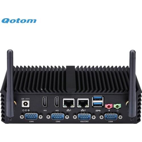 Qotom Core i3 Mini PC Dual Core 1.7 GHz I3-4005U Processor Onboard Dual Band WiFi BT4.0 Fanless Small Desktop Computer