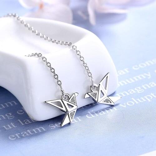 925 Sterling Silver Tassel Drop Earring for Women Girls Jewelry Brincos Female pendientes eh1446