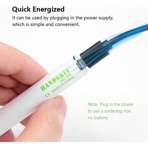 Fast Heating and Mini Temperature Adjusting Soldering Iron Kit with USB Cable Soldering Wire and Soldering Iron Stand