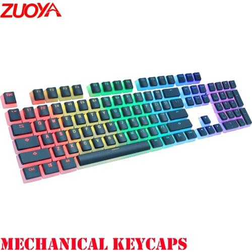 ZUOYA PBT Keycaps Double Shot Pudding Keycap Set with Key Puller for DIY Cherry MX Mechanical Keyboard