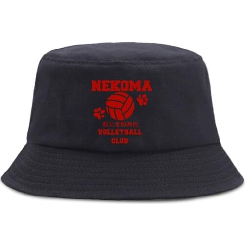 Kageyama Tobio Haikyuu Anime printing Panama Bucket Hats Skateboard Women Kpop Fishing Bob soft Fisherman Cap Sunscreen Caps