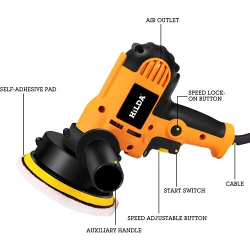 220V 700W Car Polisher Adjustable Speed Car Waxing Polishing Sealing Glaze Machine Electric Polisher for Metal and Furniture