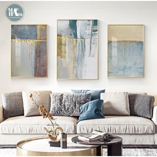 Golden tree abstract geometric gold foil lines Wall Poster Print Modern Canvas Painting Art Living Room home Decor Pictures