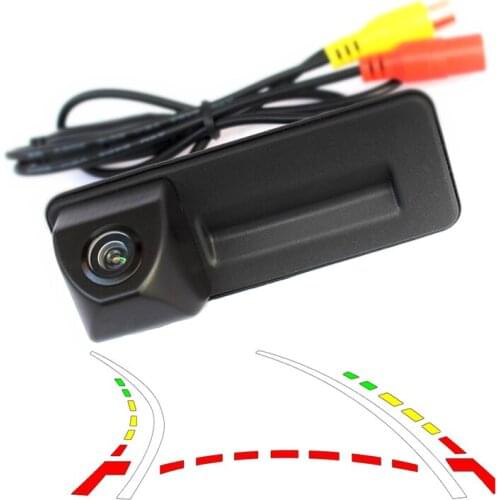 Reversing Trajectory Tracks For Skoda Roomster Fabia Octavia Yeti Superb Trunk handle 1090K HD CCD 170 degrees Rearview Camera