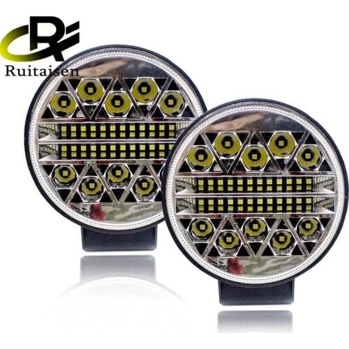 RUITAISEN-LED Car Light Bar 34W Work Light for Tractor Off-road 4x4 Driving Fog Light Round Combo Flood Spotlight Lamp Autobeam