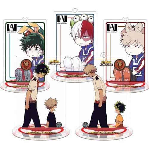 Anime My Hero Academia3 Acrylic KeyChain Midoriya Izuku Bakugou Katsuki Todoroki Shoto Cartoon keying Figure Toy Pendant