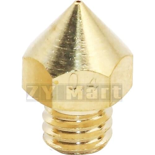 1Pc PRUSE-I3 Extruder Nozzle Mixed Sizes 0.2mm 0.3mm 0.4mm 0.5mm For 3D Printer Head 1.75MM MK8 Makerbot Free Shipping
