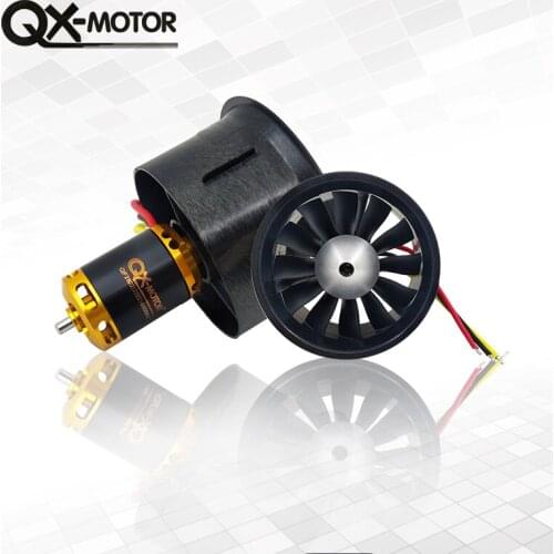 Brand New 64mm EDF Set 12 Blades Ducted Fan 3800KV Brushless Motor for RC Airplane Parts DIY Drone