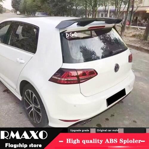 For Volkswagen GOLF 7 MK7 Spoiler 2014-2018 mk7.5 golf -G ti gtd R TG ABS Material Car Rear Wing Primer Color Rear Spoiler