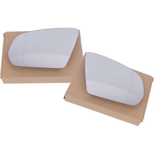 Pair White Heated Door Wind Mirror Glass For Mercedes S/E/C-class W222 W205 2014-2016