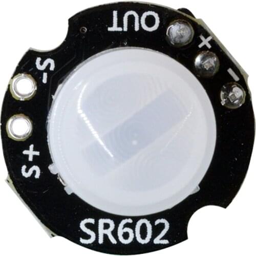 Taidacent 5 Pcs SR602 Small Motion Sensor Human Body Sensing Module Pyroelectric Human Body IR Sensor Switch High Sensitivity