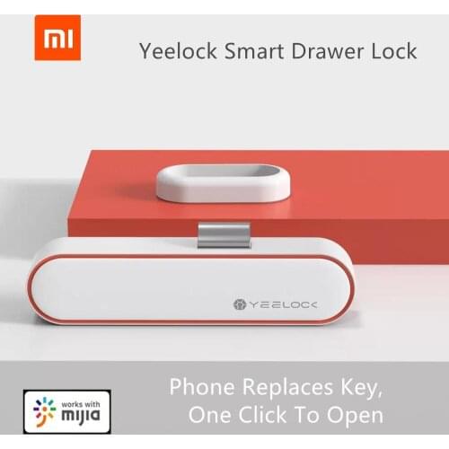 Xiaomi YEELOCK Smart Drawer Cabinet Lock E Keyless Bluetooth APP Unlock Anti-Theft Child Safety File Security Drawer Switch
