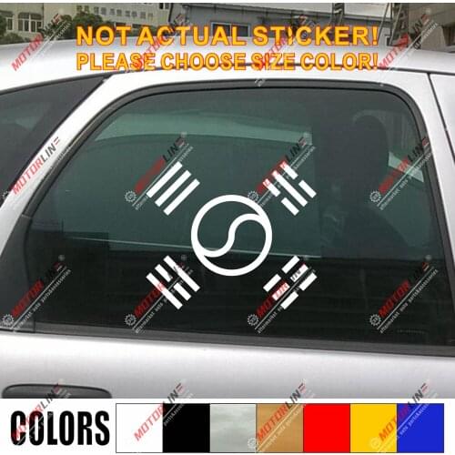 Flag of South Korea symbol Decal Sticker Car Vinyl pick size color no bkgrd