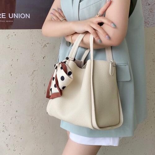 OUSSON 2021 Leisure Leather Large Capacity One-Shoulder Bag Multifunctional Tote Handbag For Women