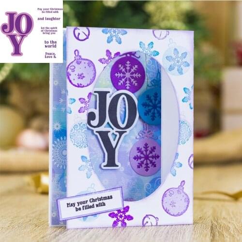 Cutting Dies With Clear Stamps JOY Letter May Your Christmas Love & Peace Wishes DIY Decor Craft Album Making Template 2020