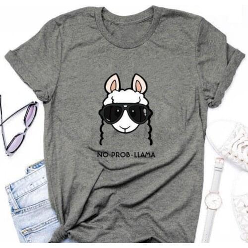 Zuolunouba Summer High Quality Cotton Casual Short Sleeve T-shirts Women Cool Little Sheep Print Harajuku Tees Tops Girl 5XL