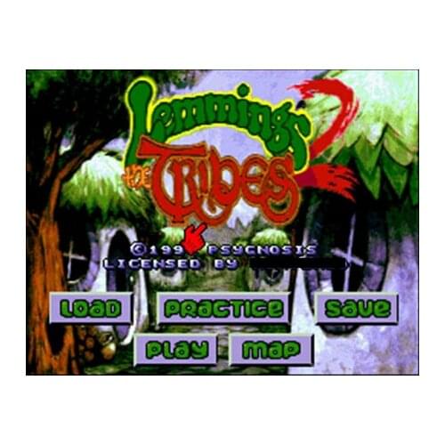 Lemmings 2 - The Tribes USA Version 16 bit Big Gray Game Card For NTSC Game Player