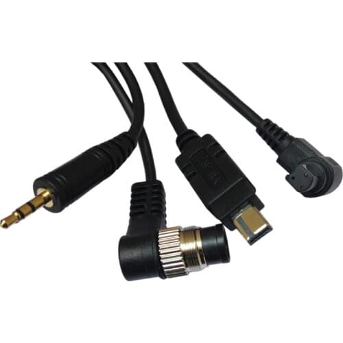 2.5/3.5mm Remote Shutter Release Connect cable cord for canon c1 60d 600d c3 5d3 6d 7d nikon n1 d3 d800 n3 d90 d750 d600 camera