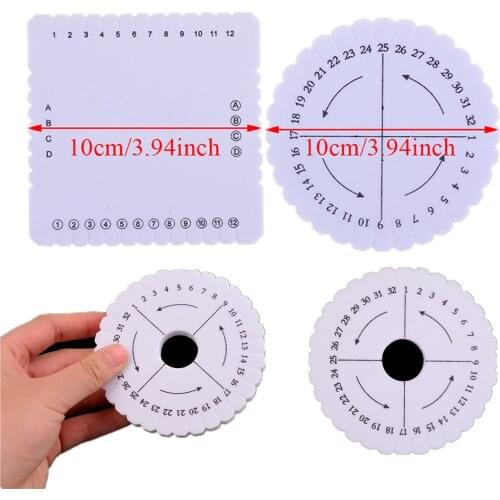 2Pcs Round Square Bracelet Knitting Kumihimo Disc Disk Tray Braided Rope Knot Knitting Weaving Jewelry Desgin Board 2 Sizes