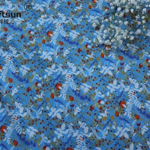 2021 Heidi Meadow 80S Tissun liberty Cotton Poplin Fabric For Kids Baby Sewing Cloth Dresses Skirt DIY Printed Cotton 0.5M