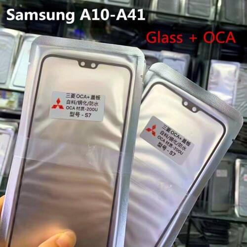 5PCS Front Glass Screen with OCA Replacement High Quality Touch Lens for Samsung Galaxy A10E A10s A11 A20s A20E A21s A30 A31 A40