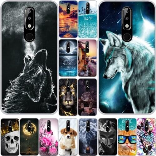 For Nokia 5.1 Plus/X5 Case Silicon Printed Pattern Back Protection Case Fundas for nokia 5.1 plus Case Phone Cover for Nokia X5
