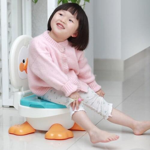Duck Cartoon Baby Toilet Potty Seats Portable Toilet Folding Ladder Chair New Brand Easy To Carry Easy To Washing