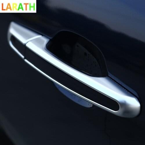 For Jaguar F-Pace f pace X761 2016 2017 ABS Chrome Side Door Handle Exterior Handrail Doorknob Cap Bar Sticker Cover Trim 8pcs