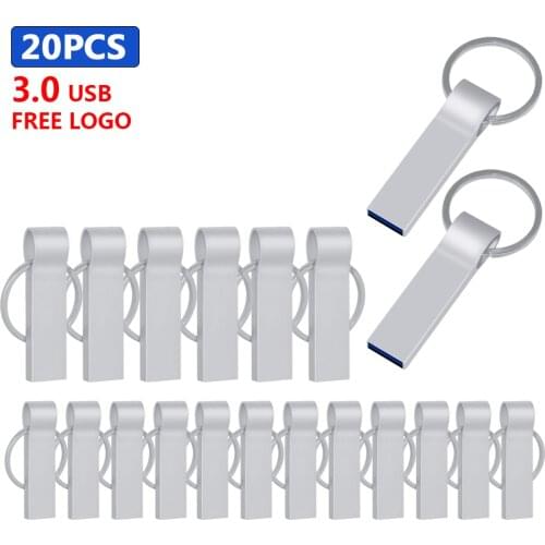 Bulk 20pcs free Custom logo Original USB Flash Drive Pen Drives 32GB 16GB 8GB 4GB USB 3.0 Waterproof Material Flash USB Stick