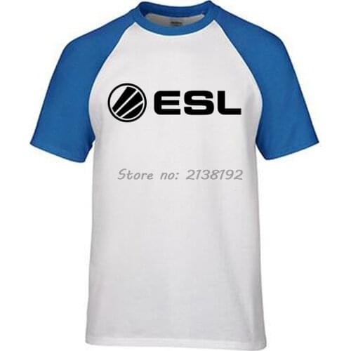 ESL Man T-Shirt Raglan Sleeve Tops Tees Homme CS GO CSGo Dota2 Casual T Shirt Men Hip Hop Mens Tshirt Cotton tee shirt