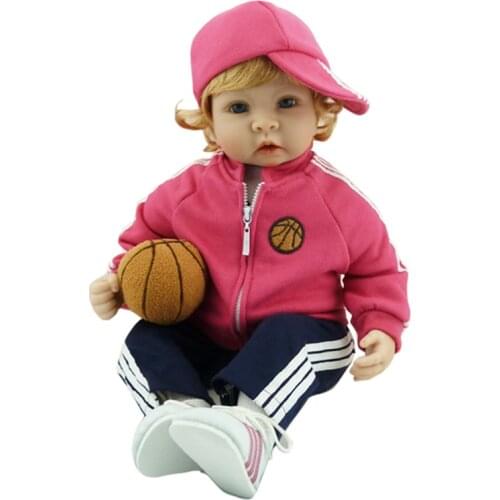 Toy doll for children reborn baby toddler very cute girl baby with Sports dress Realistic Bebe reborn Bonecas DOLLMAI new toy do