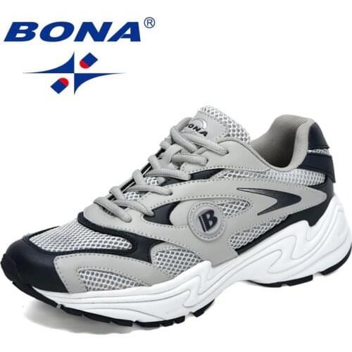 BONA 2021 New Designers Popular Casual Shoes Lace up Men Shoes Lightweight Comfortable Breathable Walking Sneakers Mansculino