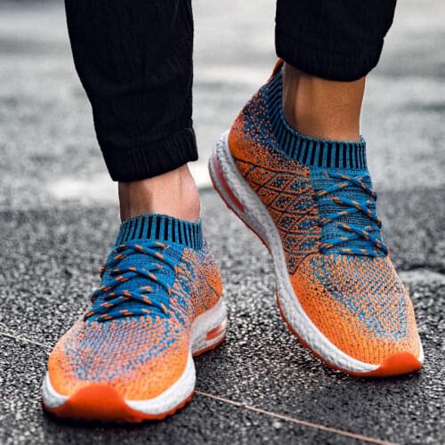 Men Vulcanized Shoes Flats Mesh Knitting Male Fashion Footwear Platform Walking Unisex Couples Breathable Shoe Sneakers Men