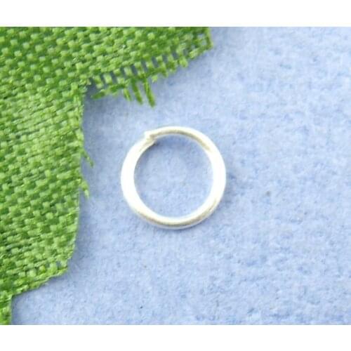 DoreenBeads Iron Based Alloy Opened Jump Rings Findings Round Silver Color DIY Making Jewelry Findings 5mm Dia, 400 PCs
