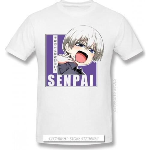 Men Clothes Uzaki Chan Wants To Hang Out Hana Sakurai Ami Anime TShirt Red T-Shirts Cool Men Fashion Short Sleeve