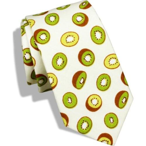 HAWSON Novelty Ties for Men with Kiwi-fruit Pattern Mens Narrow Slim Skinny Tie In Gift Box
