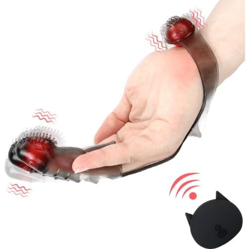 NO SLIDE Strapon Wrist Finger Spikes Vibrators For Women Clitoris Stimulator G-spot Massager Anal Plug Sex Toys Couples Erotic