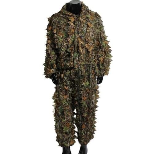 Hunting Suit Hunting Clothes 3D Maple Leaf Bionic Suits Airsoft Camouflage Clothing Jacket And Pants