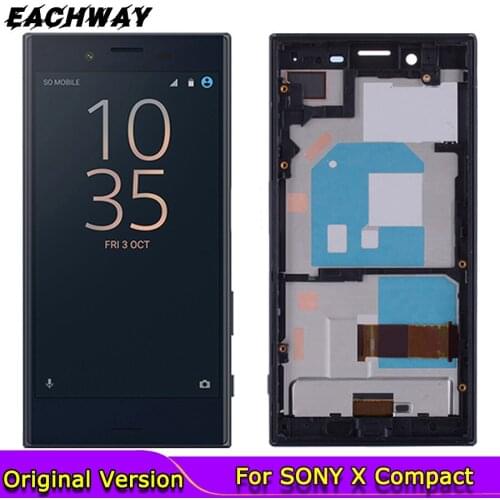 Original LCD Display for Sony Xperia X Compact F5321 Touch Screen 4.6 inch Digitizer Assembly For SONY X MINI With Frame