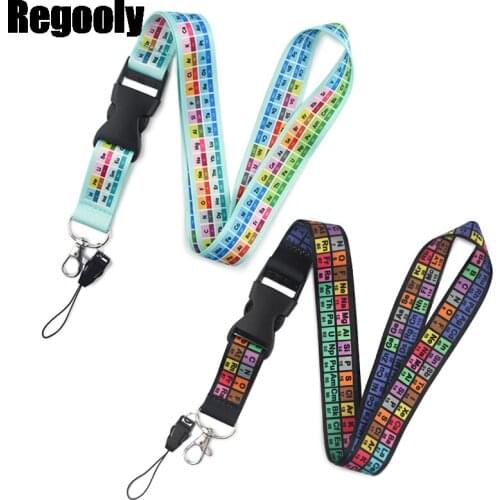 Periodic table of ele ments Lanyards Cool Neck Strap webbings ribbons Phone Keys ID Card Holder Lanyard For Keys DIY Hang Ropes